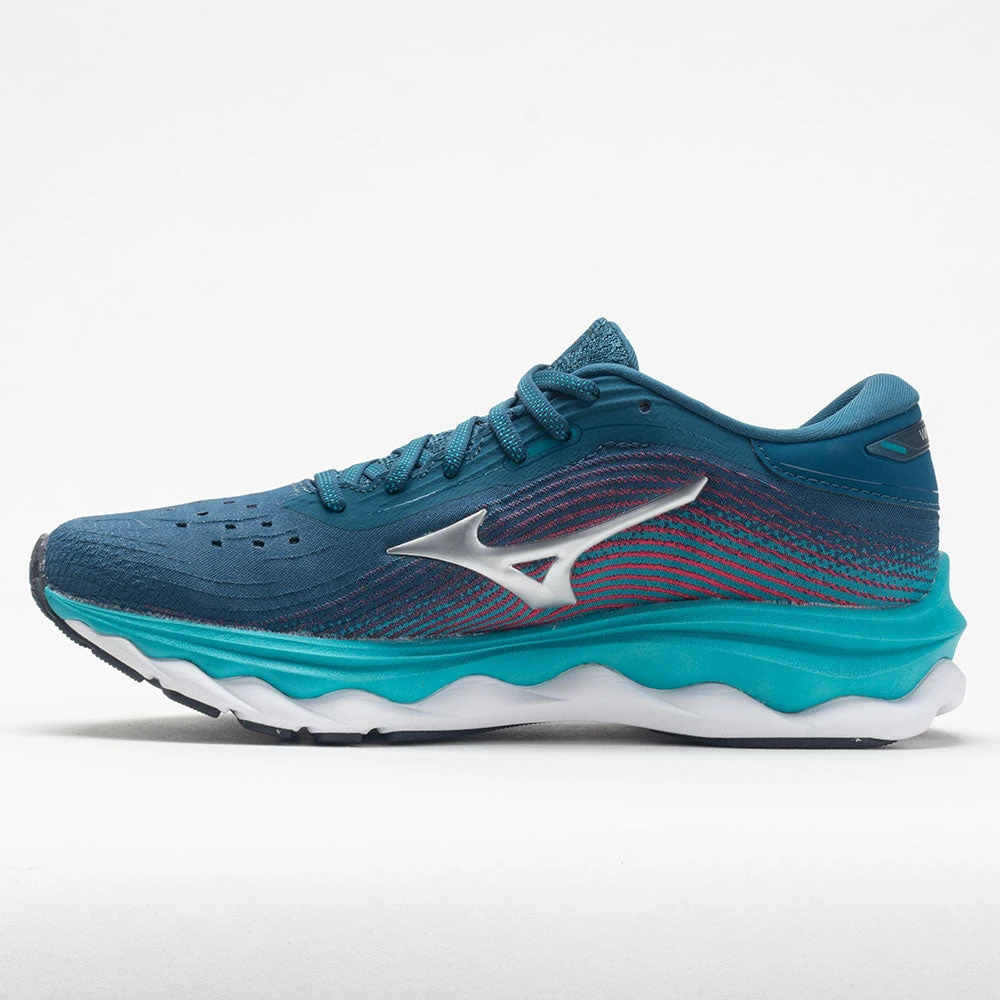 Mizuno Wave Sky 5 Waveknit Women's Legion Blue/Silver Mizuno Wave Sky 5 Waveknit Women's Legion Blue/Silver -Fashion Shoe Store 046646 1