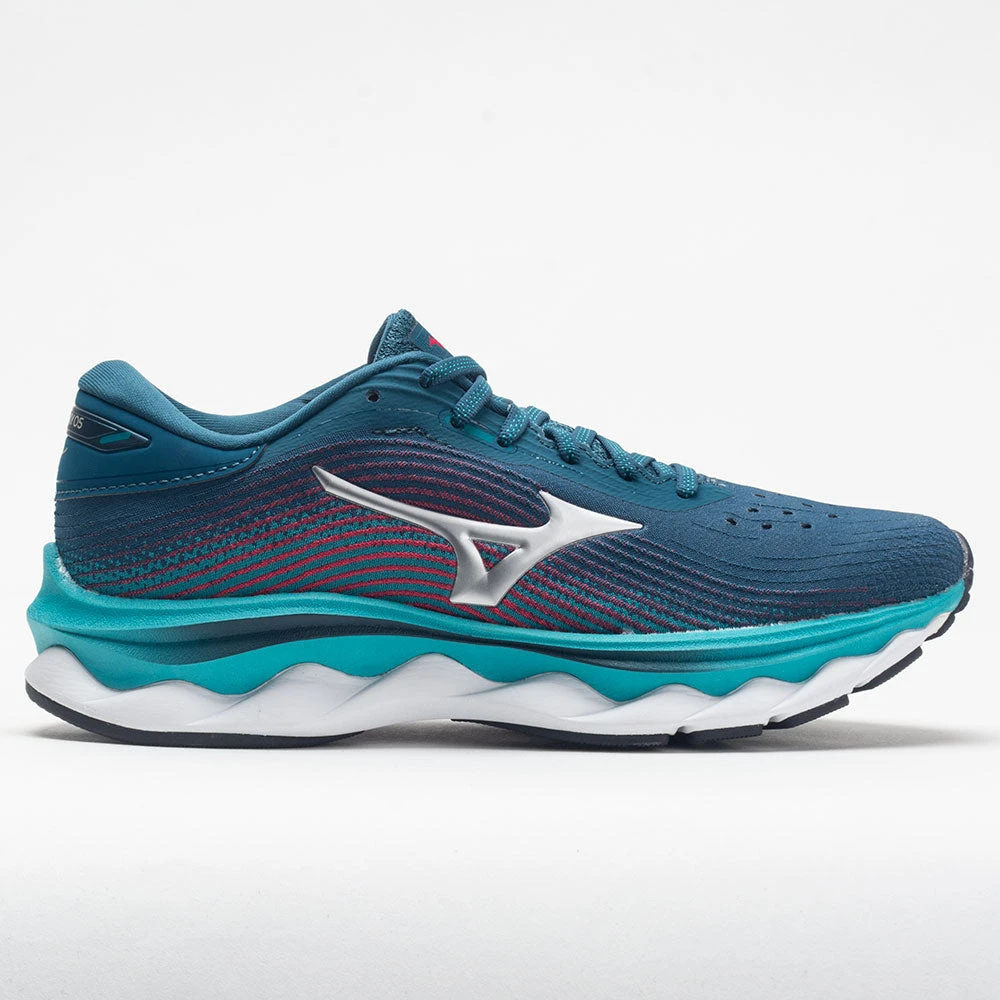 Mizuno Wave Sky 5 Waveknit Women's Legion Blue/Silver Mizuno Wave Sky 5 Waveknit Women's Legion Blue/Silver -Fashion Shoe Store 046646 3