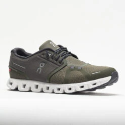 On Running On Cloud 5 Men's Olive/White -Fashion Shoe Store 048075 5