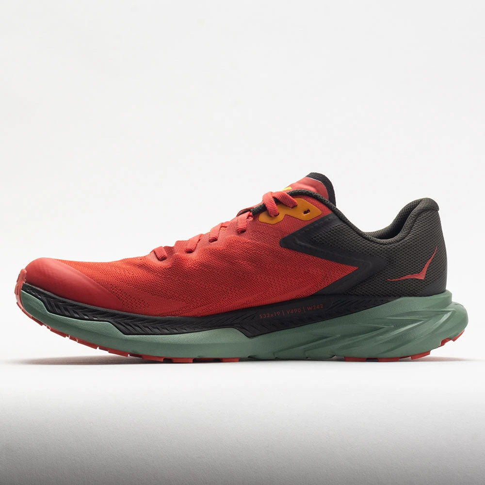 HOKA Zinal Men's Fiesta/Black Olive HOKA Zinal Men's Fiesta/Black Olive -Fashion Shoe Store 048575 1