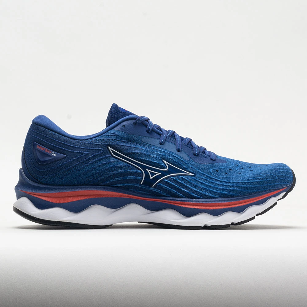 Mizuno Wave Sky 6 Men's Turkish Sea/White Mizuno Wave Sky 6 Men's Turkish Sea/White -Fashion Shoe Store 049118 3