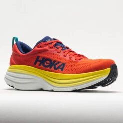 HOKA Bondi 8 Men's Red Alert/Flame -Fashion Shoe Store 049229 5