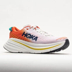 HOKA Bondi X Men's Blanc De Blanc/Flame -Fashion Shoe Store 049244 5
