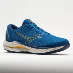 Mizuno Wave Inspire 19 Men's Snorkel Blue/Pale Marigold -Fashion Shoe Store 049711 5