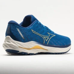 Mizuno Wave Inspire 19 Men's Snorkel Blue/Pale Marigold -Fashion Shoe Store 049711 6