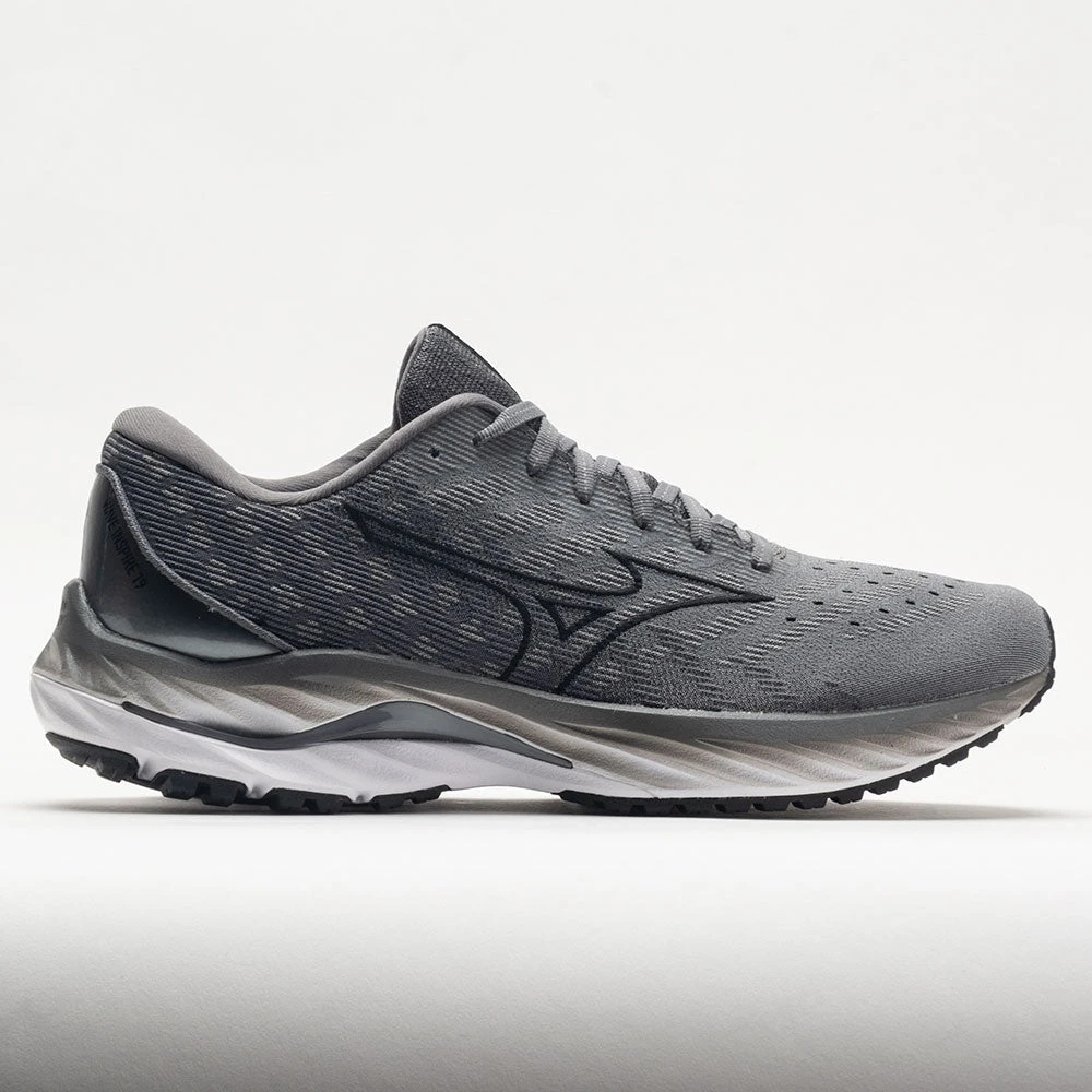 Mizuno Wave Inspire 19 Knit Men's Ultimate Grey/Black Mizuno Wave Inspire 19 Knit Men's Ultimate Grey/Black -Fashion Shoe Store 049714 3