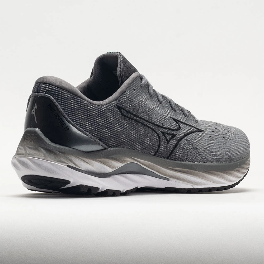 Mizuno Wave Inspire 19 Knit Men's Ultimate Grey/Black Mizuno Wave Inspire 19 Knit Men's Ultimate Grey/Black -Fashion Shoe Store 049714 6