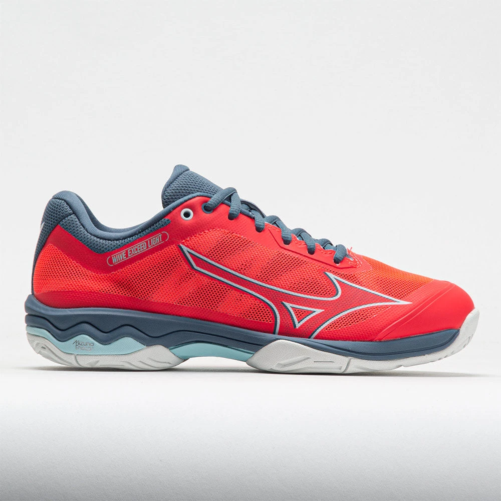 Mizuno Wave Exceed Light AC Women's Fiery Coral/White Mizuno Wave Exceed Light AC Women's Fiery Coral/White -Fashion Shoe Store 117147 3