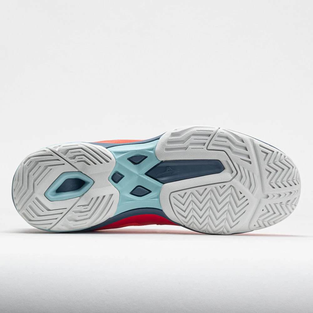 Mizuno Wave Exceed Light AC Women's Fiery Coral/White Mizuno Wave Exceed Light AC Women's Fiery Coral/White -Fashion Shoe Store 117147 4
