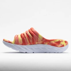 HOKA Ora Recovery Slide Swirl Unisex Yellow Pear/Fiesta 4 HOKA Ora Recovery Slide Swirl Unisex Yellow Pear/Fiesta -Fashion Shoe Store 570558 1