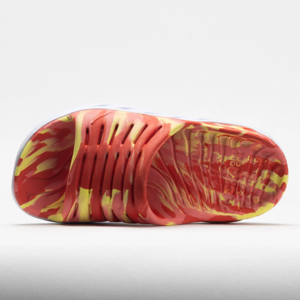 HOKA Ora Recovery Slide Swirl Unisex Yellow Pear/Fiesta HOKA Ora Recovery Slide Swirl Unisex Yellow Pear/Fiesta -Fashion Shoe Store 570558 2